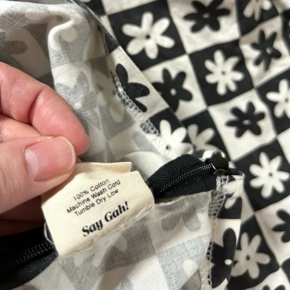 LISA SAYS GAH wendy daisy check black long sleeve blouse victorian size L - Picture 10 of 15